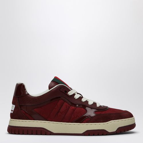 Re-Web Sneaker in burgundy GG fabric
