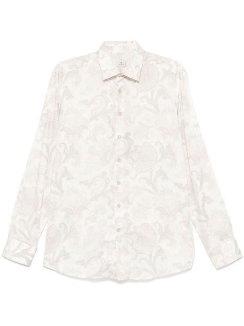 Maxi Flower Paisley Cotton Shirt