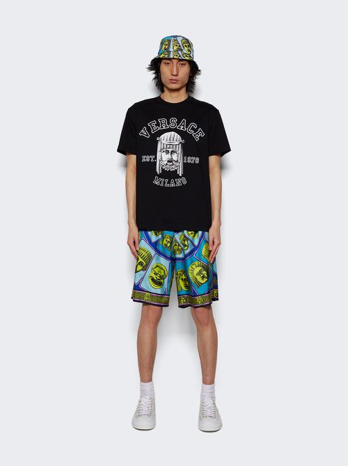 Mask Print Bucket Hat Acid Green And Teal