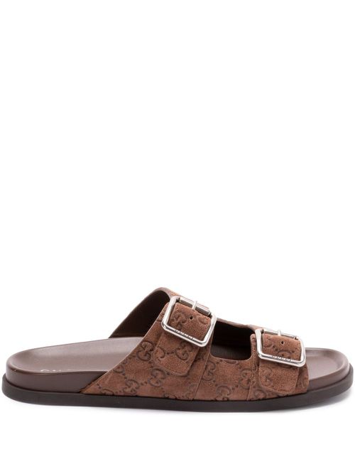 Leather slides - Brown