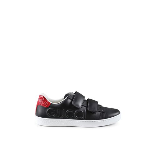 Black Ace Sneakers For Kids With Logo