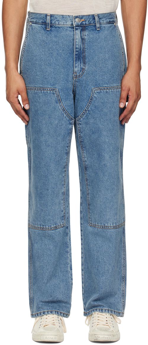Dunst Blue Patched Carpenter Jeans