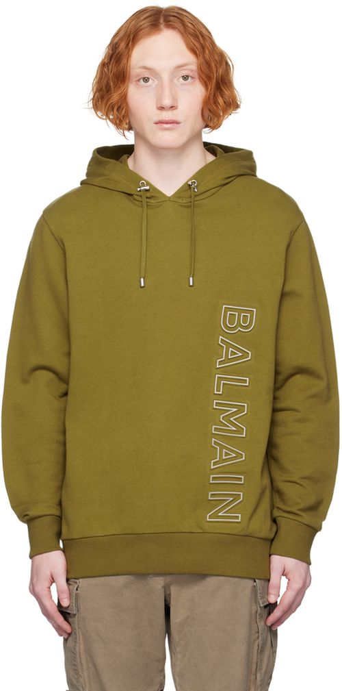 Khaki cotton hoodie