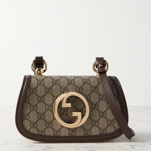 Gucci Blondie Canvas Shoulder Bag in Beige - Gucci