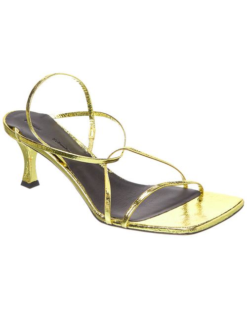 Metallic Leather Slingback Sandal