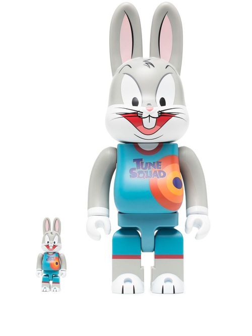 X Space Jam Rabbrick Bugs Bunny BE@RBRICK 100% and 400% figure set - Grey