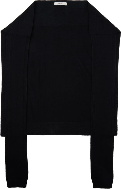 LEMAIRE Black Trompe L'oeil Scarf