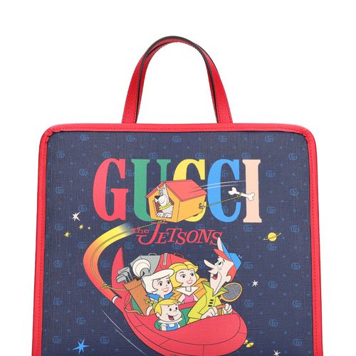 GUCCI: The Jetsons© x bag in coated cotton with all-over print - Pink