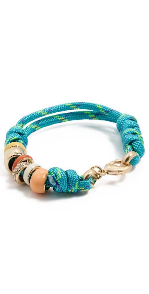 The Happy Cord Bracelet Turquoise One Size