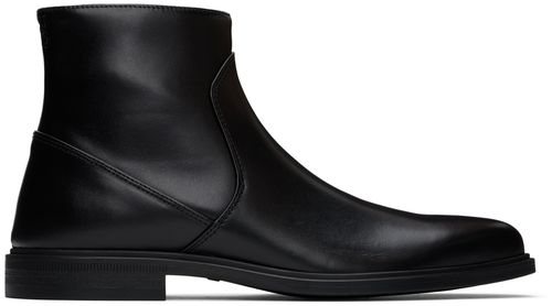 Hugo Black Leather Chelsea Boots
