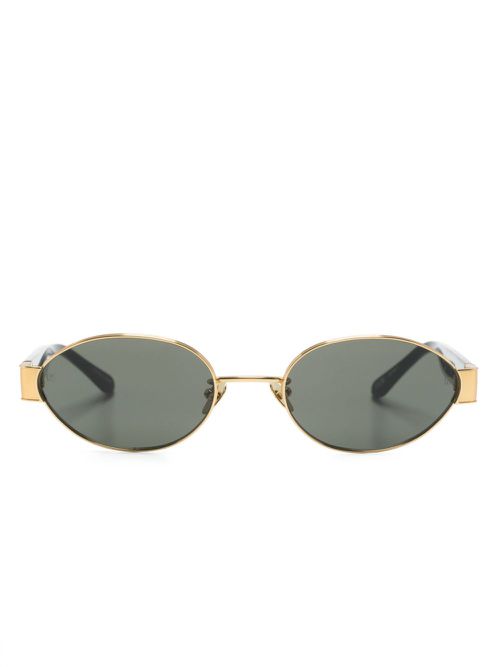 Sadie oval-frame sunglasses - Gold