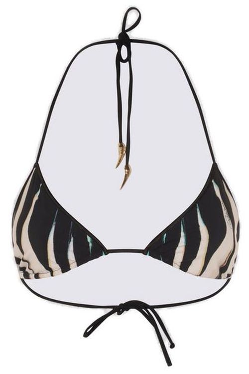 Roberto Cavalli Ray Of Sea Print Swimsuit Top