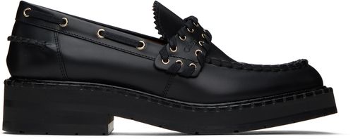 Black noir loafers