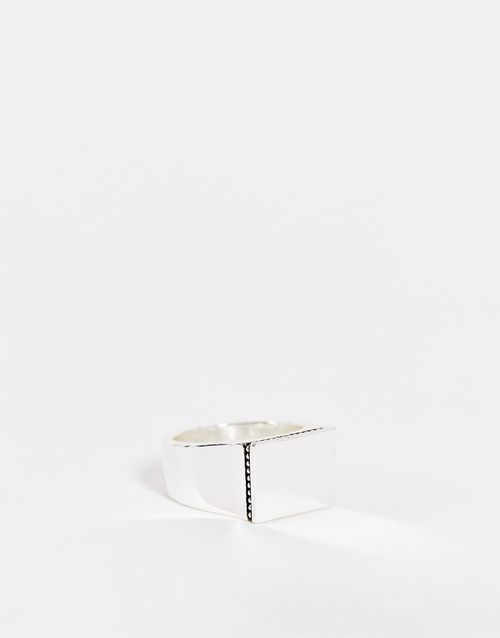 Sterling silver signet ring in silver