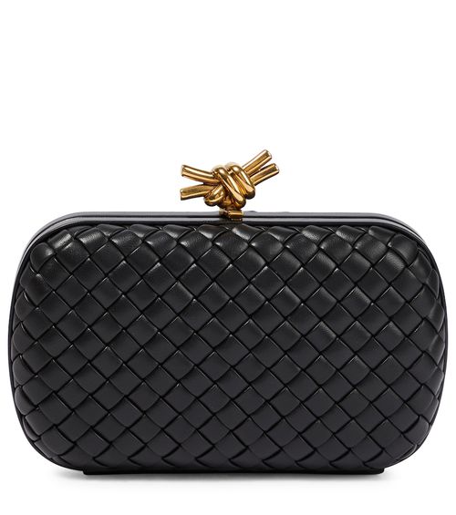 Knot Intreccio leather clutch