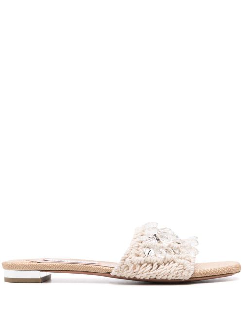Crystal Cote knitted slides - Neutrals