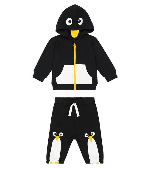 Baby cotton hoodie and sweatpants set