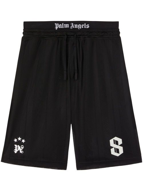 Mesh palm shorts - Black