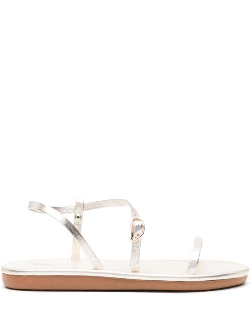 Niove flat leather sandals - Gold