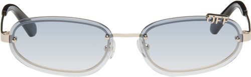 Off-White Gold & Blue Miami Sunglasses