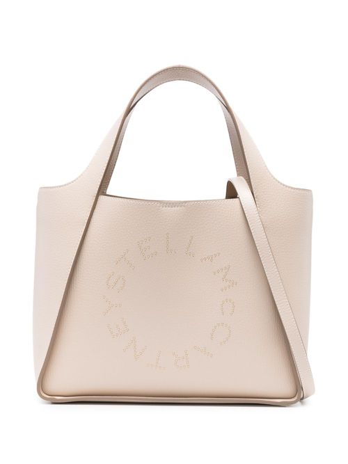 Logo-appliqué tote bag - Neutrals