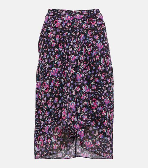 Gibsi floral cotton midi skirt