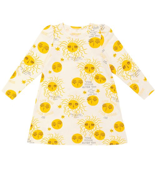 Mini Rodini Moon and Sun cotton-blend dress