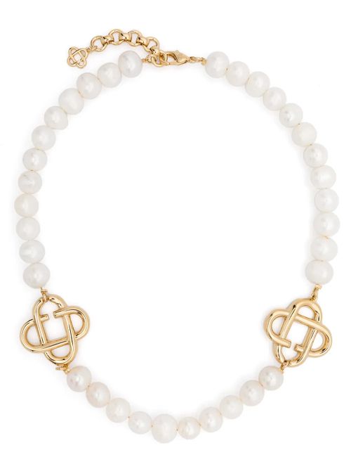 Necklace With Logo And Pearl
