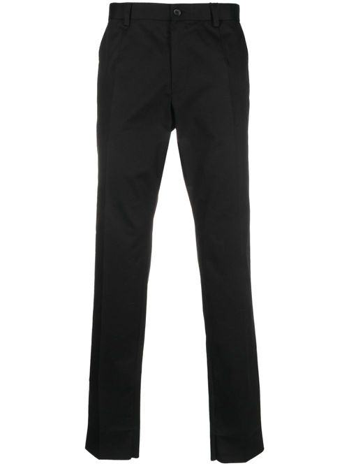 Straight-leg chino trousers - Black