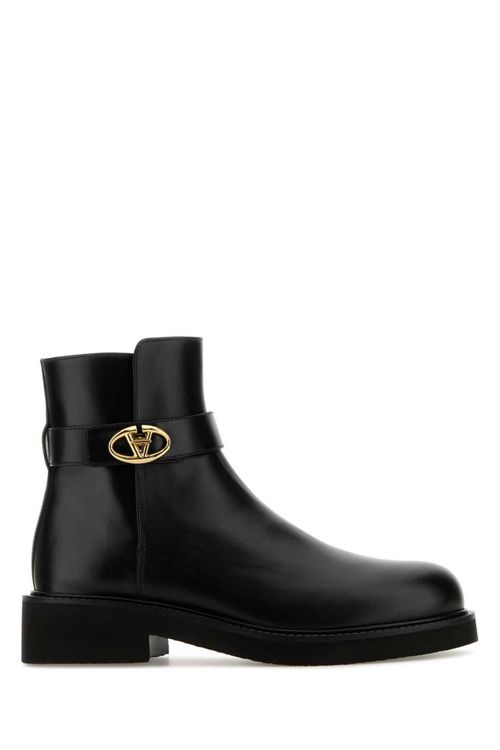 Black Leather Ankle Boots