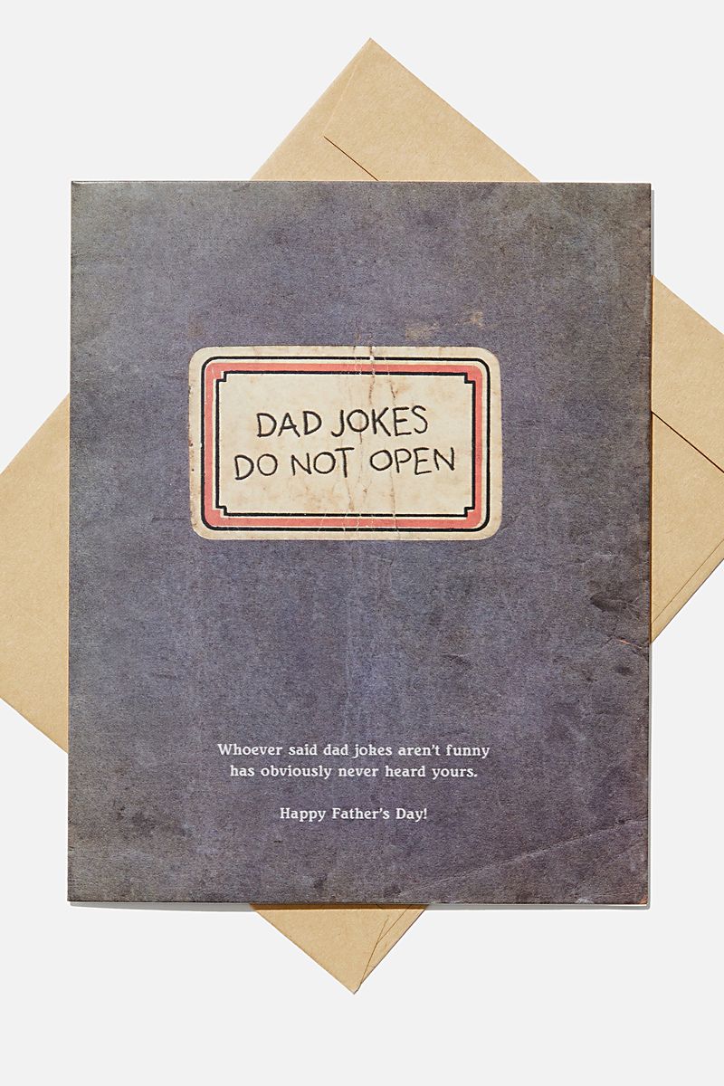 Typo DAD JOKES DO NOT OPEN - Dad jokes do not open