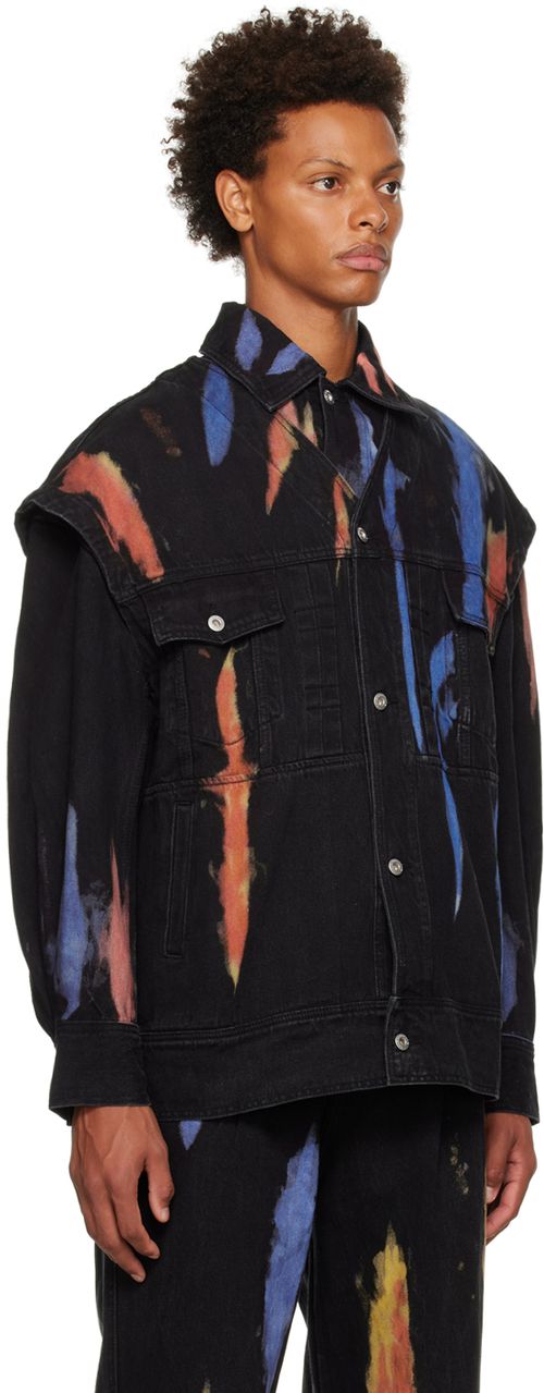 Feng Chen Wang Tie-Dye Denim Shirt