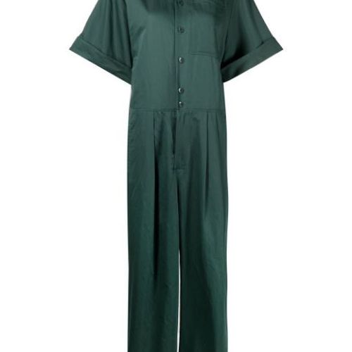 Tibi 반소매 버튼 업 점프수트 S122LI2151 carson