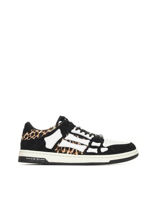 Skeleton Patch Round Toe Sneakers