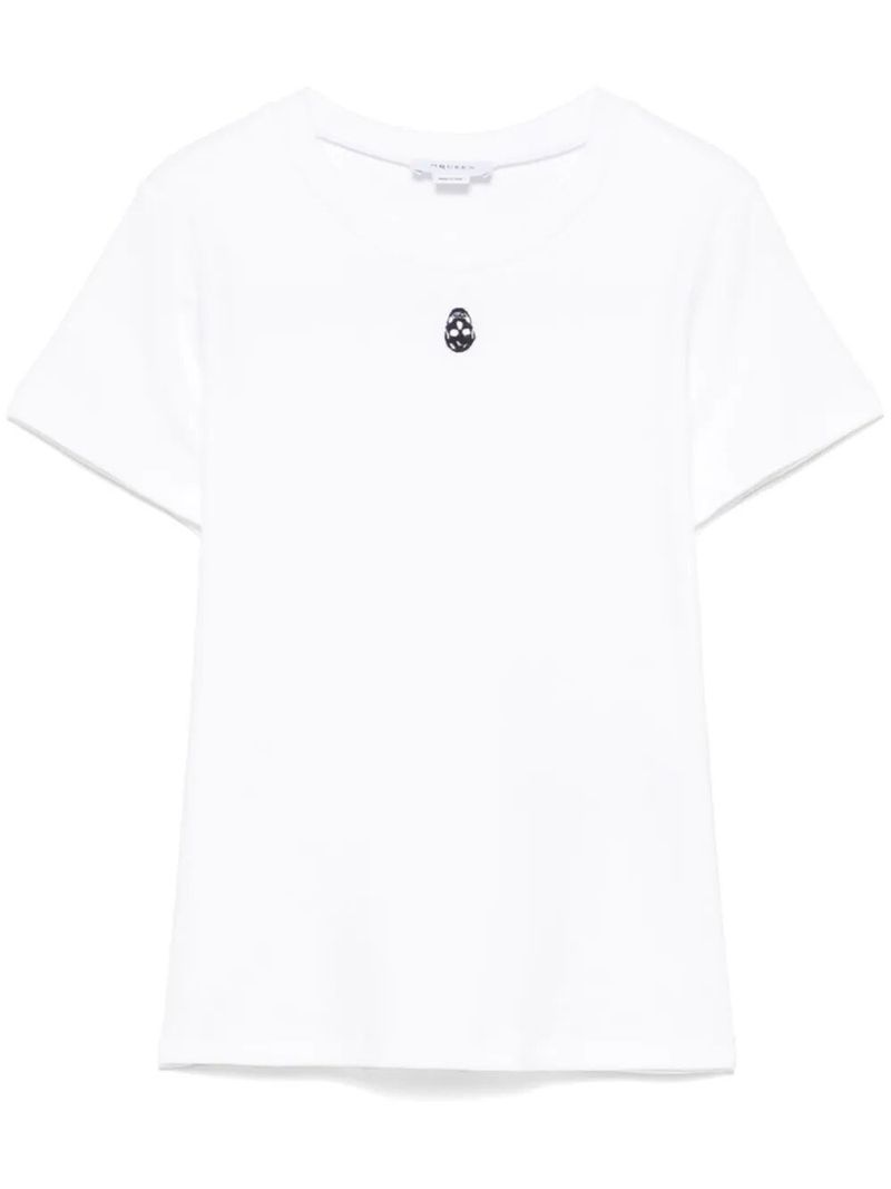 알렉산더맥퀸 여성 Inverted Skull Embroidery T-Shirt