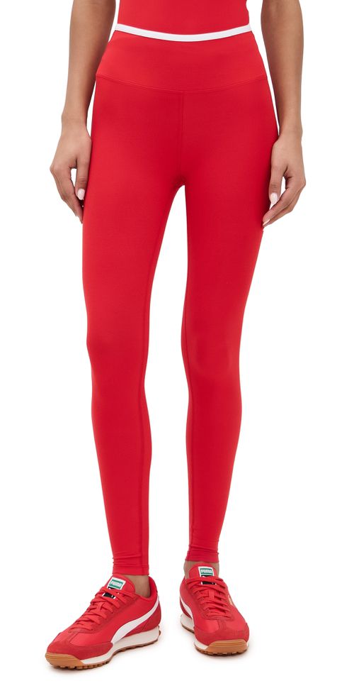 Stretch Leggings Cherry/White 