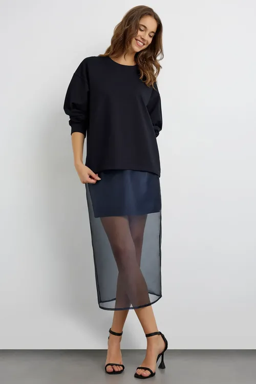 Midnight Blue Navy Sweatshirt Women
