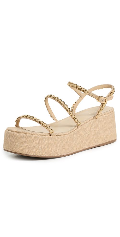 Gio Milanina Flatform Sandals Beige