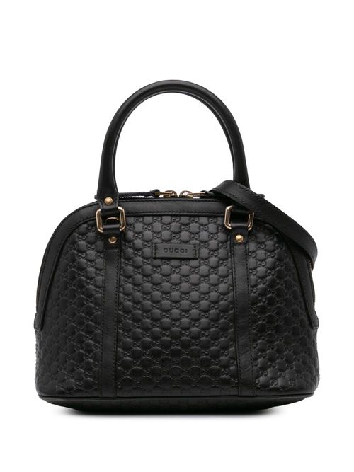 Gucci Pre-Owned 2016-2024 Mini Microguccissima Dome satchel - Black