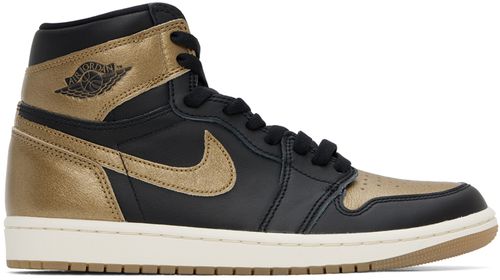 Nike Jordan Black & Gold Air Jordan 1 High OG Sneakers