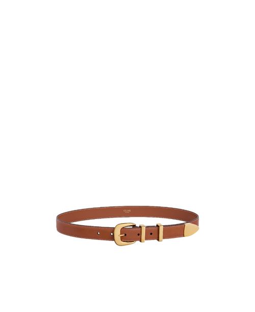 MEDIUM WESTERN BELT in Natural Calfskin
