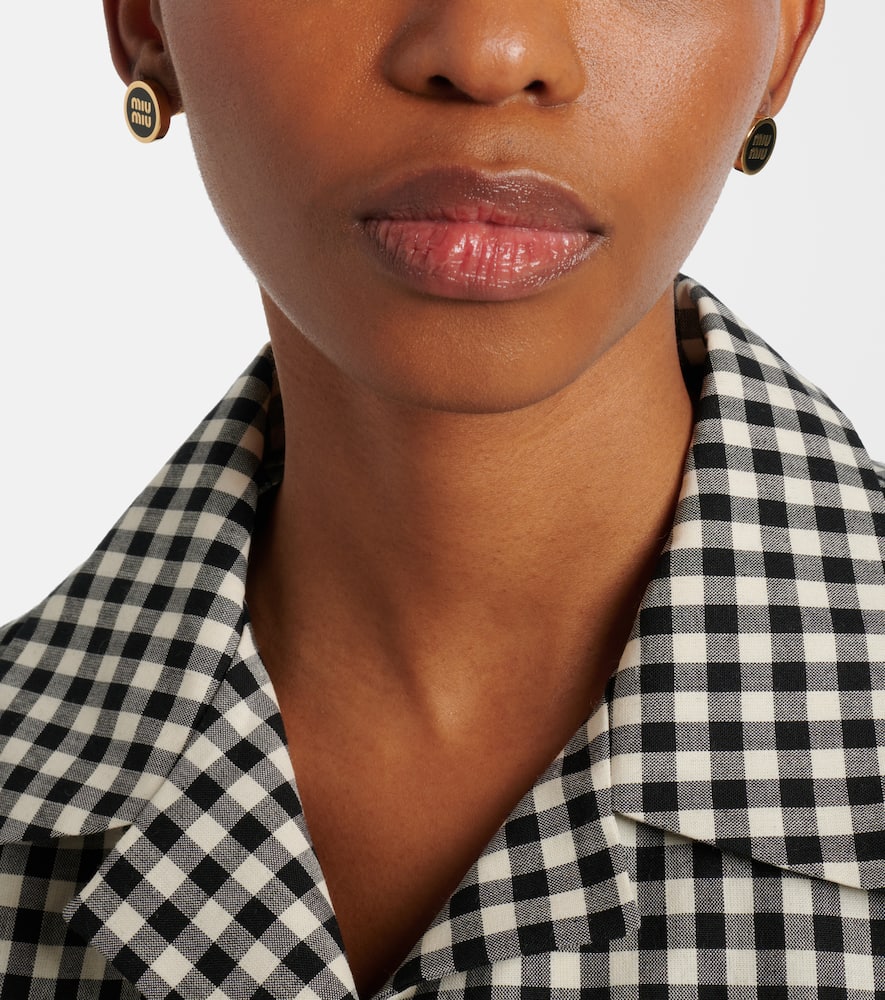 Logo stud earrings
