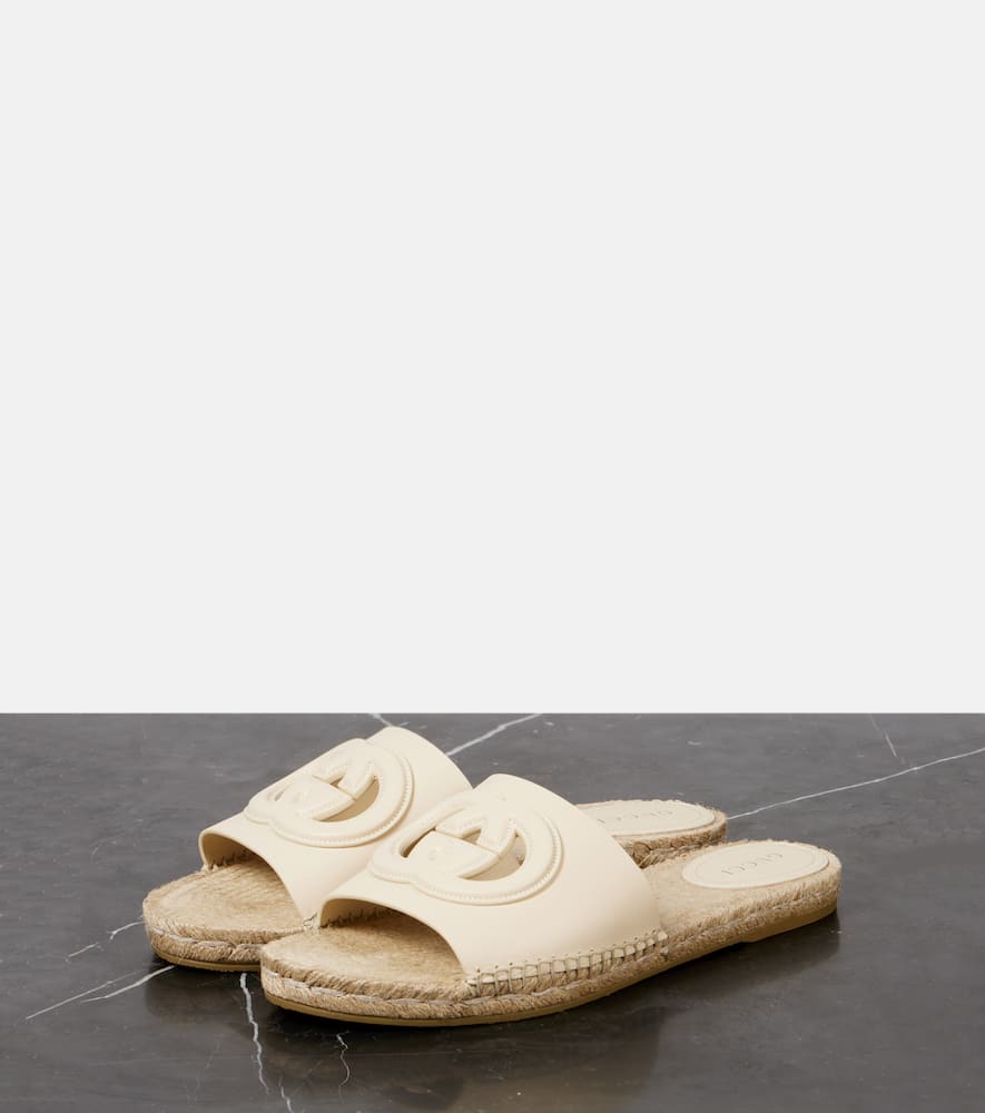 Gucci Gucci Cut leather espadrilles slides