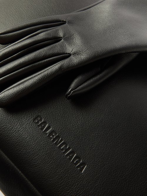 Balenciaga Glove Large Leather Tote Bag In Black