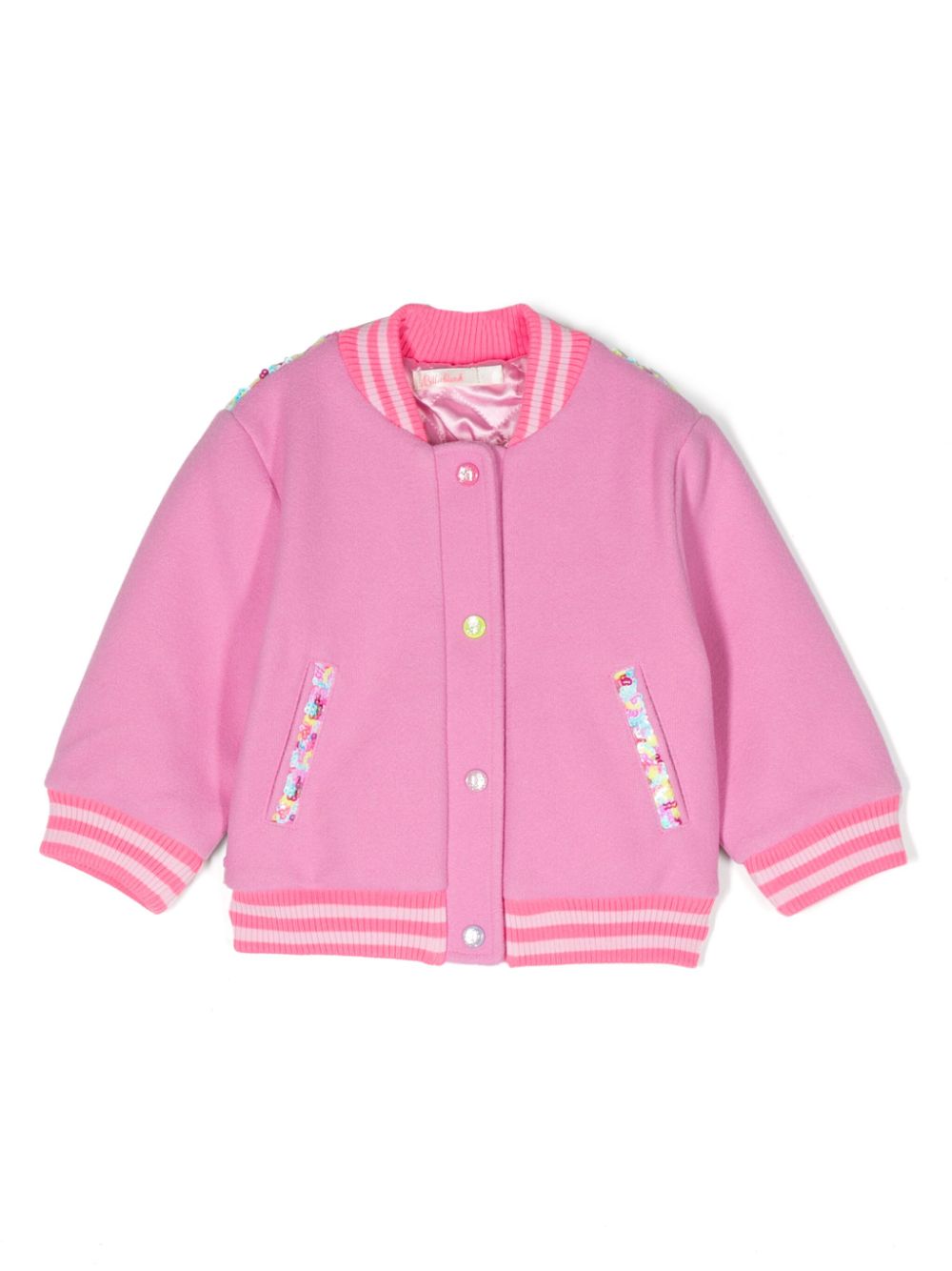 Billieblush sequin-embellished bomber jacket - Pink U06052