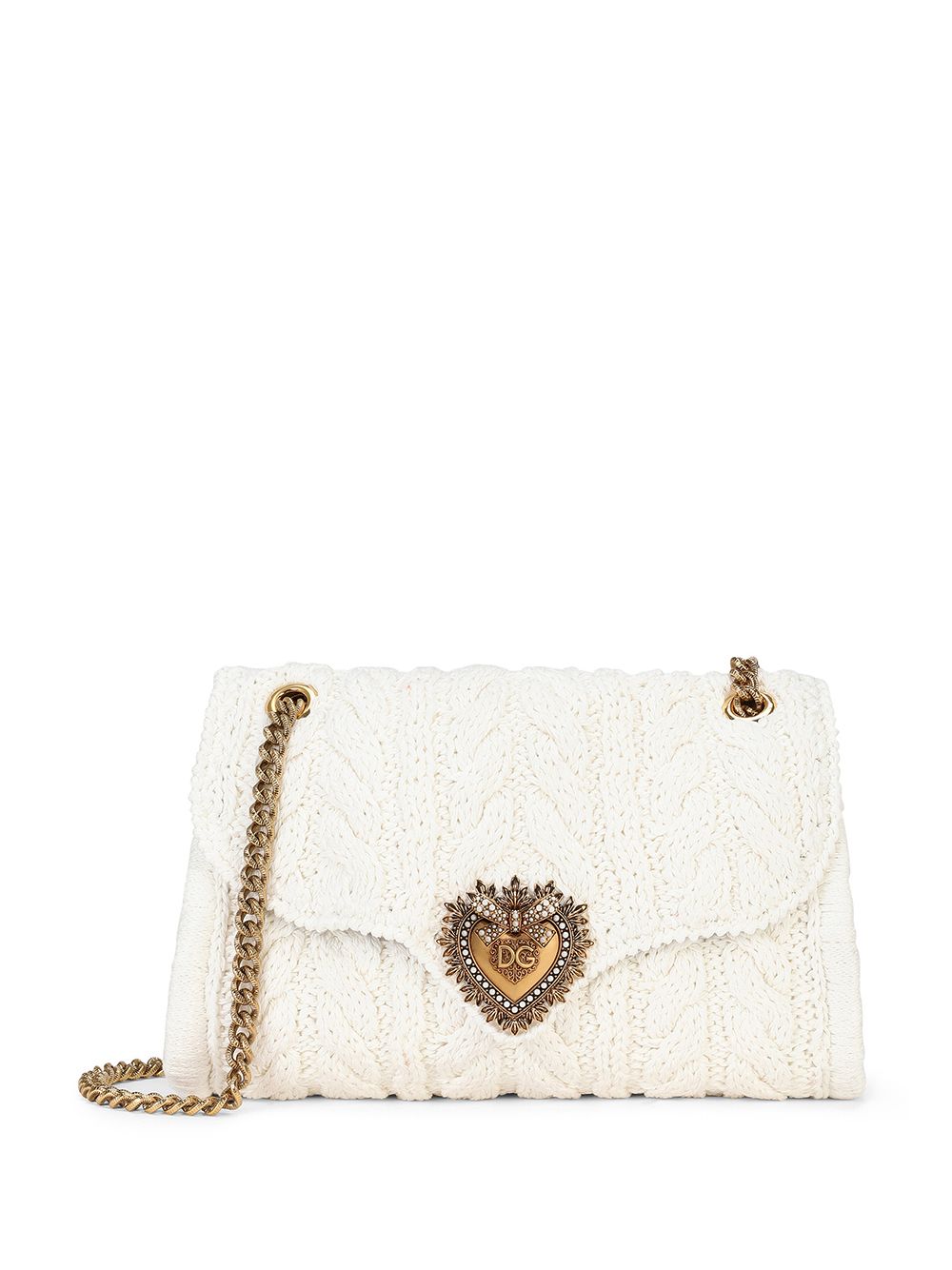 Logo Plaque Crossbody Bag - White