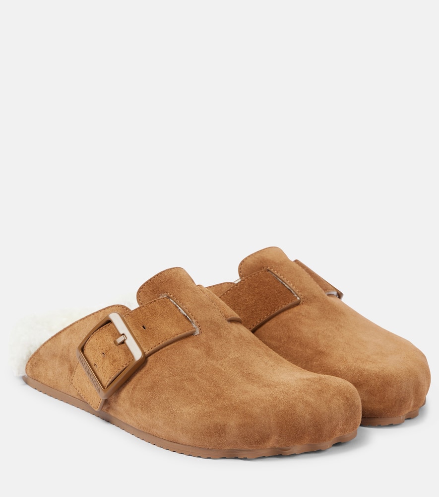 Sunday shearling-lined suede mules