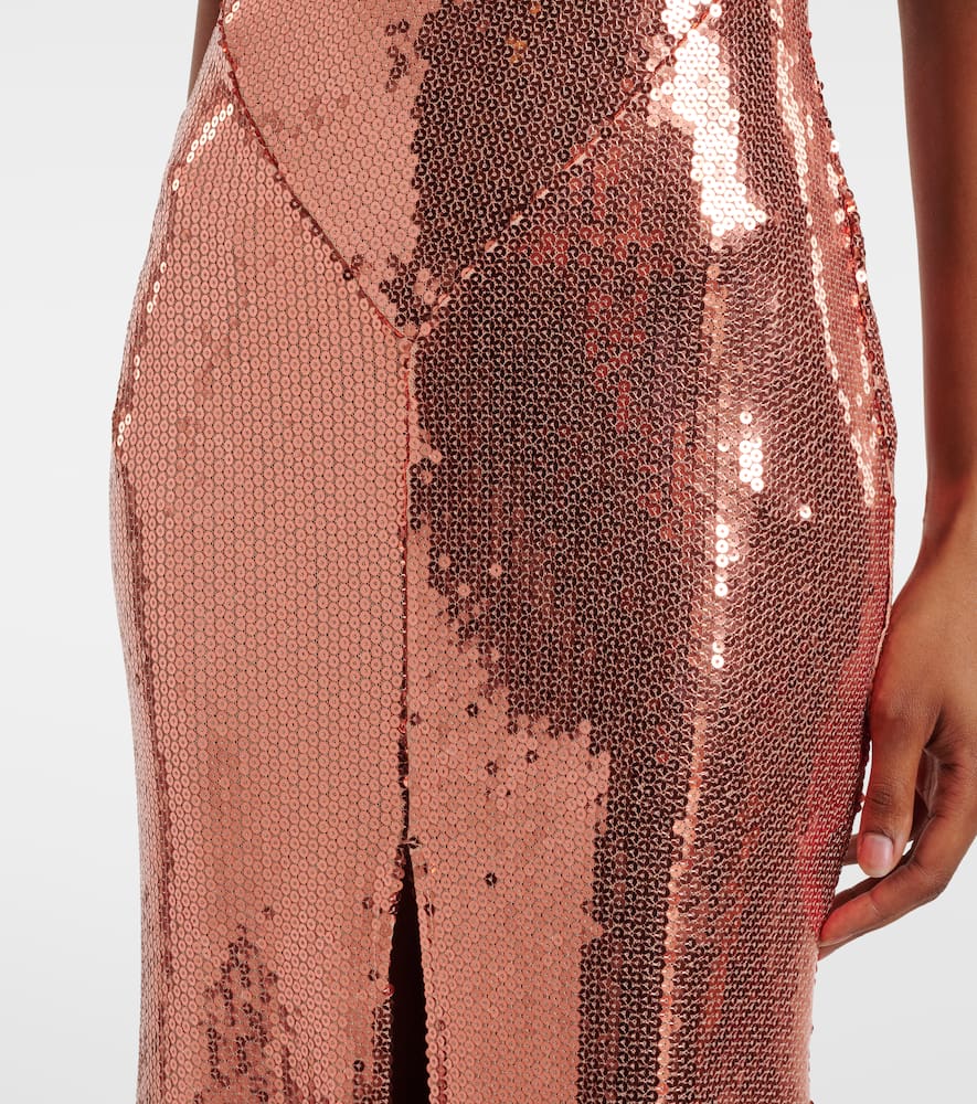 Open-back sequined gown