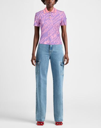 Versace Jeans Couture Woman Polo shirt Lilac Size S Cotton