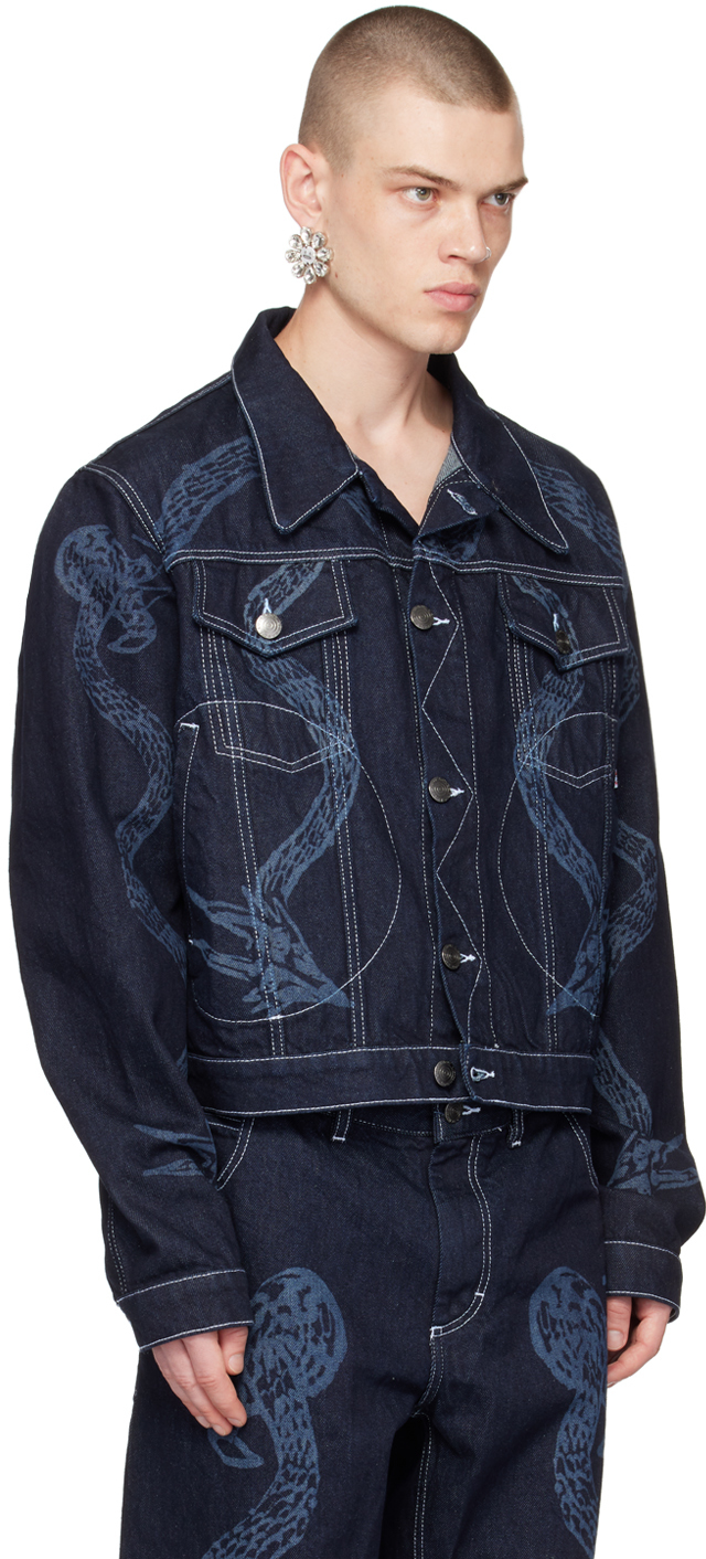 Supreme 2-Tone Paneled Denim Jacket 'Black', 59% OFF